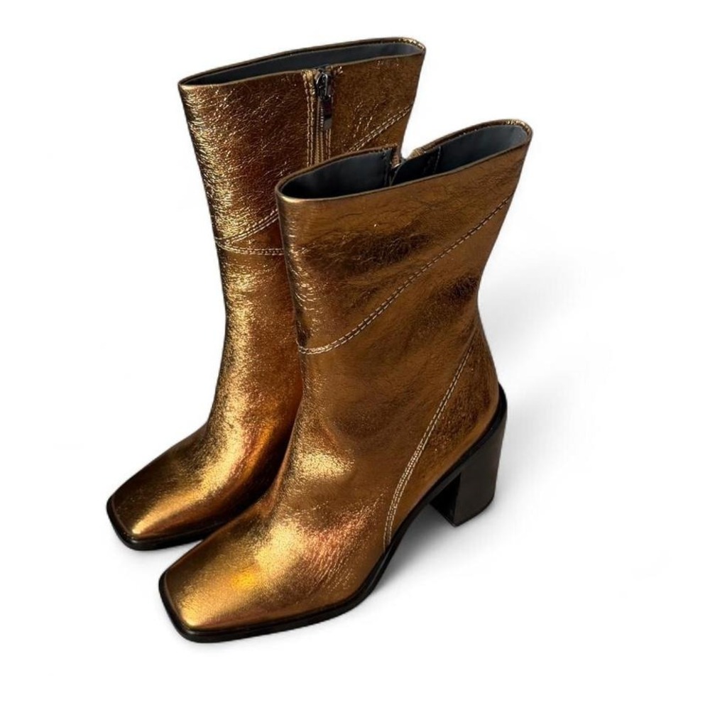 Franco Sarto Bronze Stevie‎ Boots, Women's Size 8.5